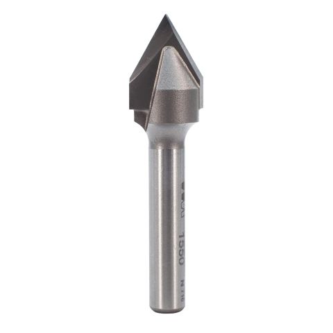 Whiteside 1550 60° V-Groove Bit 1/4"SH, 1/2"CD, 7/16"PL